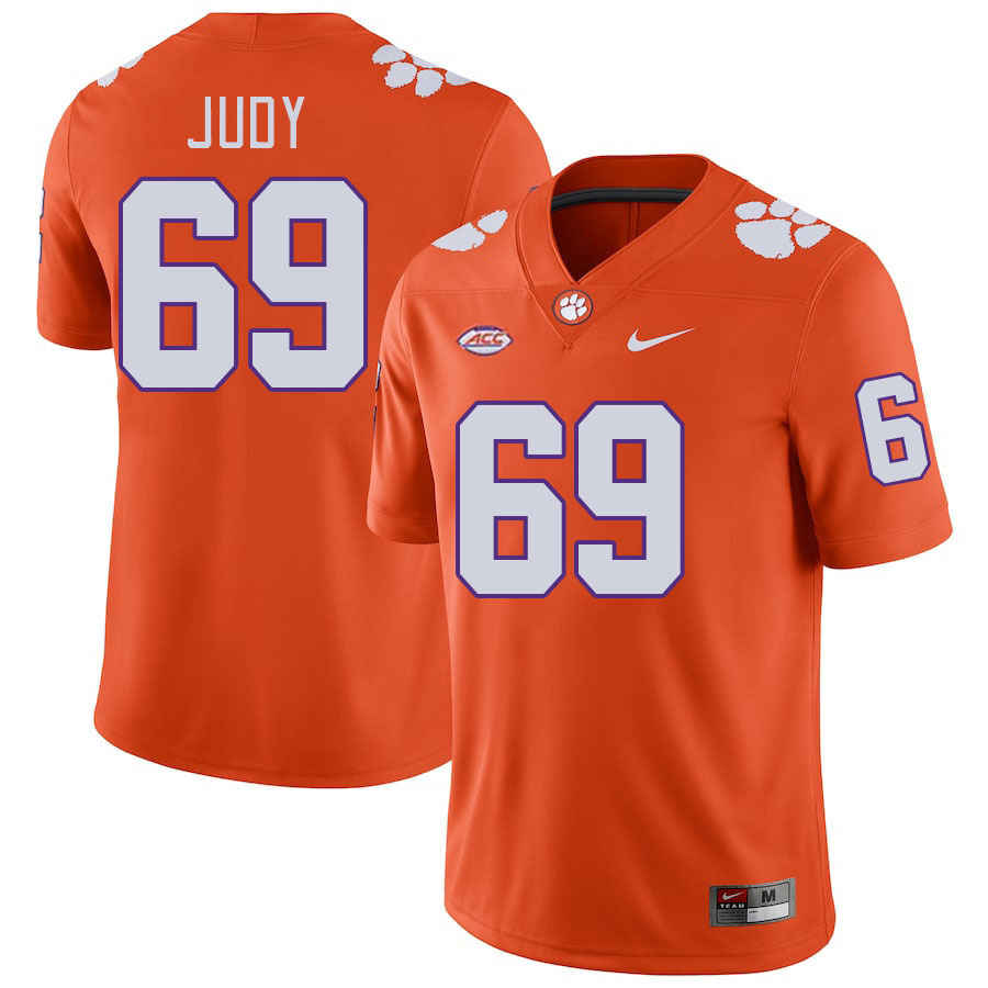 Men's Clemson Tigers Sam Judy #69 College Orange NCAA Authentic Football Stitched Jersey 23ZM30WT
